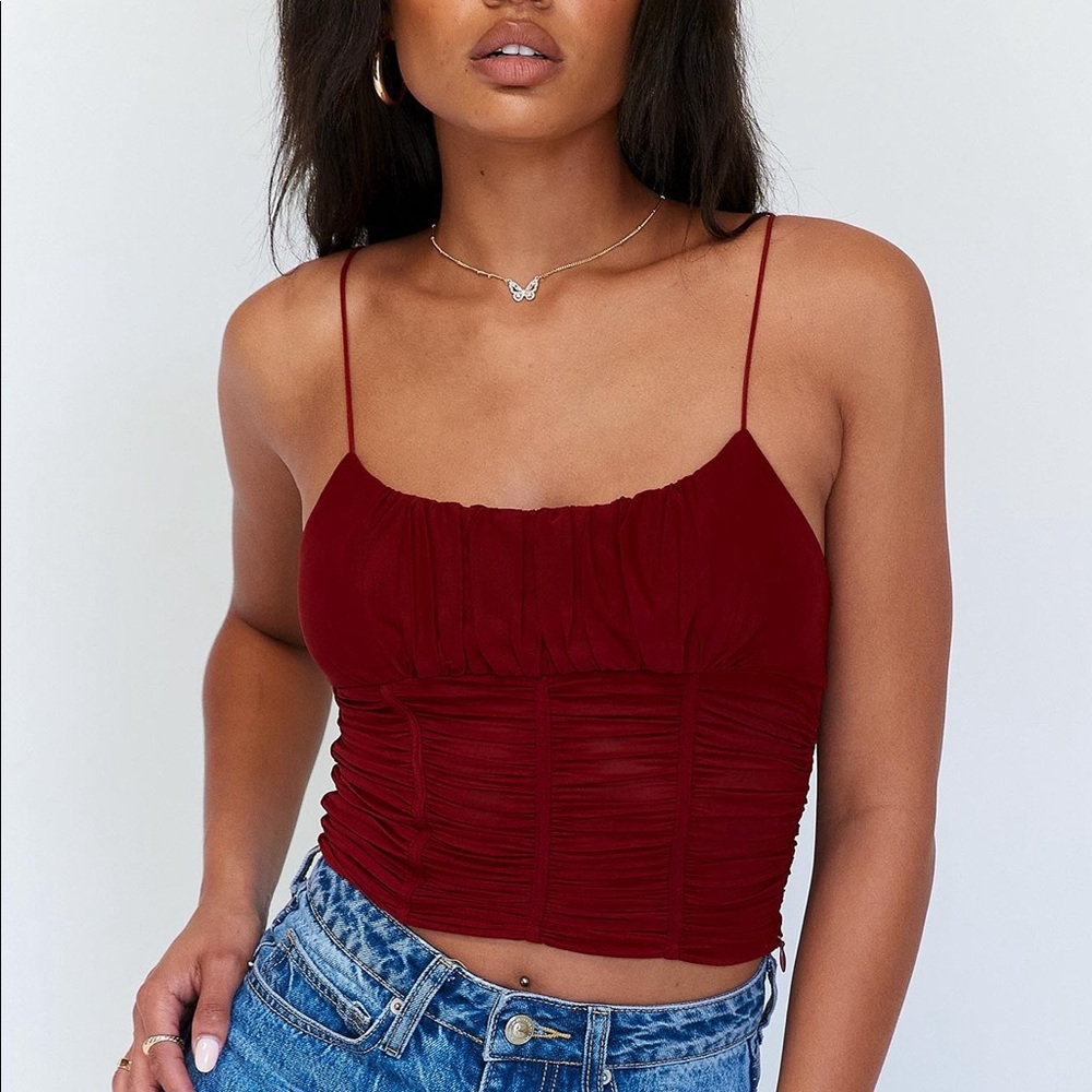 Princess Polly Concordia Top Red